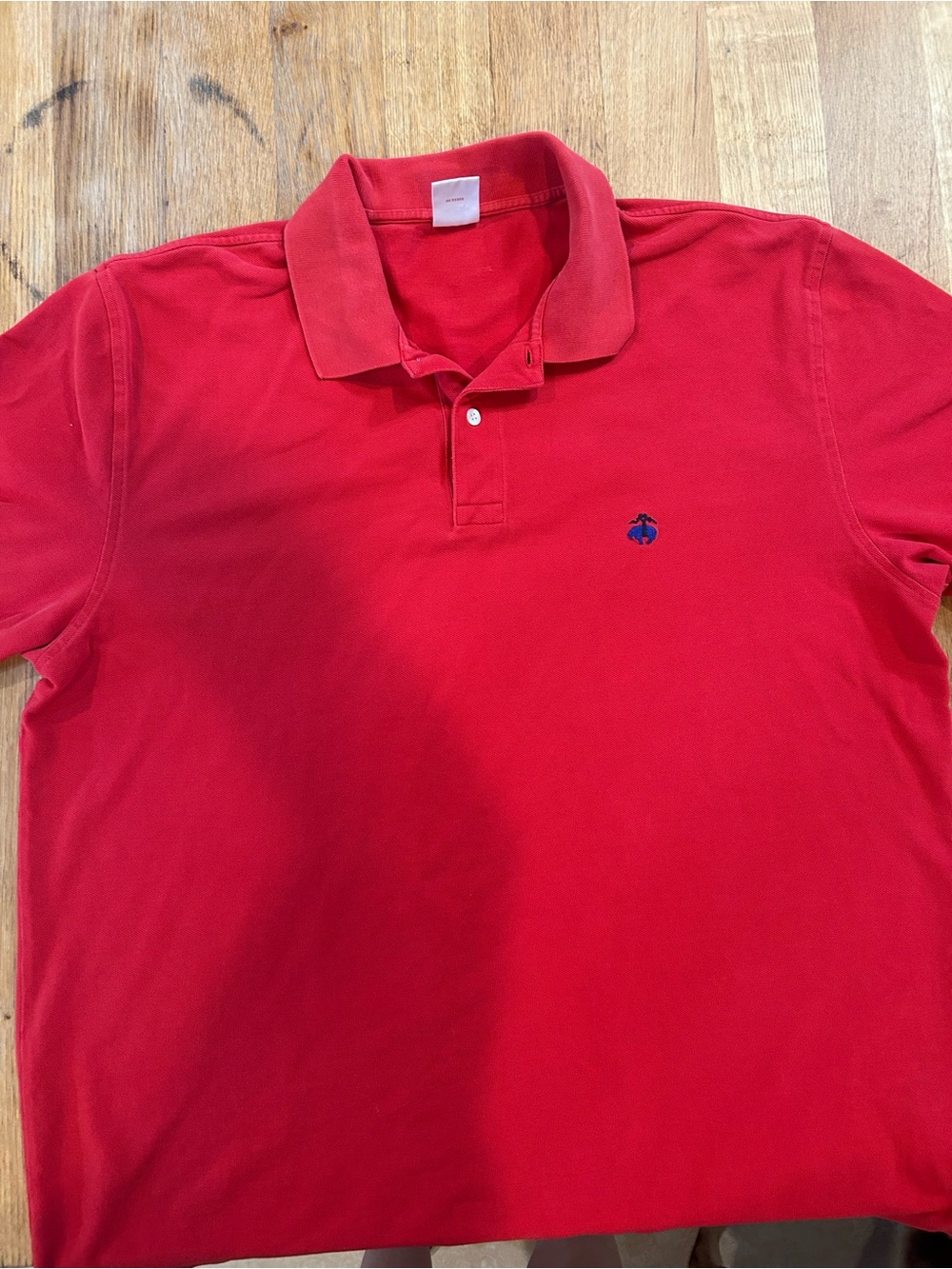 Vintage Brooks Brothers Red Polo with Navy Embroidered Logo